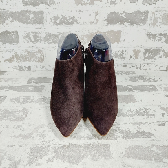 Elegant Brown Suede Women's Heels - Picture 7 of 13